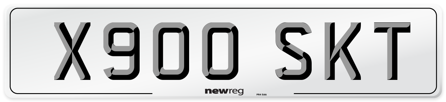 X900 SKT Number Plate from New Reg